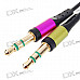 Gold plated 3.5mm Female to Male 3.5mm mic + Male 3.5mm Headphone Adapter