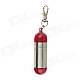 012 Stylish Portable Mini Type Metal Ashtray with Key Chain - Silver + Red