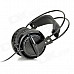 iLeAD ix-3020 3.5mm Jack Wired Stereo Headphone / Earphone / Headset w/ Microphone - Black