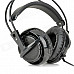 iLeAD ix-3020 3.5mm Jack Wired Stereo Headphone / Earphone / Headset w/ Microphone - Black