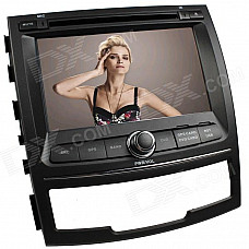 LsqSTAR 7" Touch Screen 2-DIN Car DVD Player w/ GPS, AM, FM, RDS, 6CDC, Dual Zone, AUX for Korando