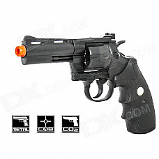 Genuine Crown Model Colt Python 4" 357 Revolver Airsoft Gun - Black