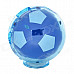 S-20 Mini Football Shaped 2.0-CH Speaker w/ FM / TF- Blue + Transparent (16GB Max.)