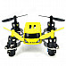 JXD JD395 Mini 2.4GHz 4-CH Outdoor R/C Quadcopter w/ Light + Gyro - Yellow + Black (2 x AAA)