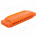 Children's Mini Portable 10-Hole Harmonica w/ Protective Case - Orange