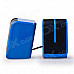 EN-011 Portable 2.0 Channel USB 3.5mm Wired Stereo Desktop Speakers Set for PC / Laptop - Blue