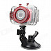 M-Shing SP100 1.77" TFT LCD 5.0 MP HD 720P Waterproof Action Sports Camera - Red + Black