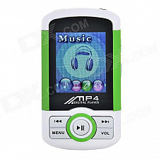 1.8" TFT Multimedia MP4 Player w/ TF / FM - White + Green + Black (4GB)