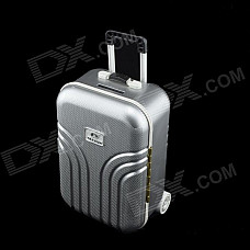 Suitcase Style Coin Bank - Silver + White