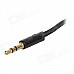 Fashionable 2-CH In-Ear Music Earphone w/ 3.5mm - Black + Silver (115cm-Cable)