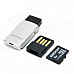 KINGMAX 3-in-1 OTG + Micro SD Card Reader w/ USB Adapter - Black + Silver (16GB / Class 6)