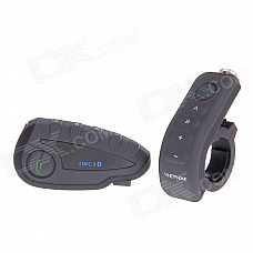 1200M 5-Rider Motorcycle Helmet Intercom Bluetooth Headset w/ Remote Controller / NFC Function