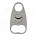 Portable Triangle Style Steel Cigar Cutter Knife - Silver