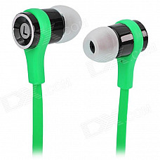 Fashion 3.5mm Plug In-Ear Earphone - Grass Green + Black