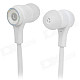 Fashion 3.5mm Plug In-Ear Earphone - White + Black