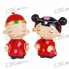 Valentine's Day Gift - Resin Chinese Style Cute Wedding Couple