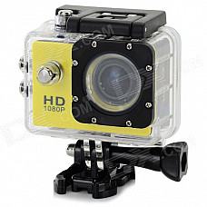 SJCAM SJ4000 1.5" TFT 12.0 MP 2/3 CMOS 1080P Full HD Outdoor Sports Digital Video Camera - Yellow + Black