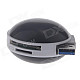 Super Speed USB 3.0 SD / Micro SD Card Reader / Writer - Black + White (Max. 64GB)