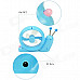Cute Snail Style USB Mini 3-Blade 1-Mode Desk Fan - Blue