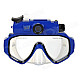 RD-F7000 5.0MP CMOS Wide-Angle HD Diving Mask Camera w/ DV / 2-LED / Micro USB / TF - Blue