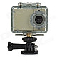 AT83 2" TFT 2/3" CMOS 5.0MP HD Waterproof Sports IP Camera w/ 4-IR-LED / TF / Mic. - Champagne