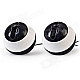 Portable 2.0 Channel USB Powered 3.5mm Wired Desktop Speakers Set for PC / Laptop - White + Black