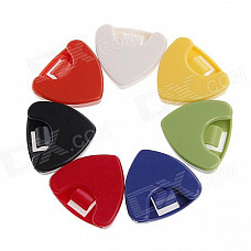 William A010A Plastic Guitar Pick Holders Set - White + Red + Multi-Colored ( 25 PCS)