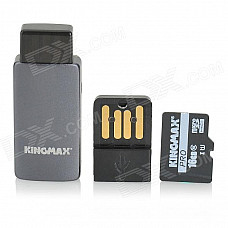 KINGMAX TF Memory Card + OTG + USB Flash Drive - Black + Grey (16GB / Class 10)