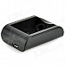 ABS 1A 5V Outdoor Sports Video Camera Battery Charging Dock for SJ4000 - Black