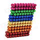 DIY Mini NdFeB Magnetic Balls Educational Toy - Golden + Red + Multi-Colored (216 PCS)