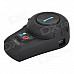 Bluetooth V2.1 Walkie Talkie / Intercom Headset w/ Speaker / Mic. for Motorcycle Helmet - Black