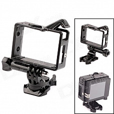 PANNOVO G-484 360 Degree Rotary Plastic Frame Mount for Gopro Hero 4/ 3+ / 3 / 2 - Black