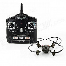 Mini 2.4GHz 6-CH IR Remote Control Outdoor Quadcopter Toy - Black (6 x AA)