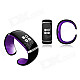 OLED Bluetooth V3.0 Smart Touch Bracelet Watch w/ Music Player / Call Answering / Pedometer - Black