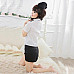 Women's Fashionable Sexy Police Style Role Play Sleep Dress Set - White + Black