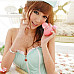 Women's Fashionable Sexy Nurse Style Cosplay Sleep Dress Set - Blue