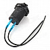 Pedal Motorcycle Water-resistant Dual-USB Charging Station for Tablet PC + More - Black (DC 12~24V)