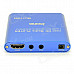 Jesurun MP021 Mini 1080P Full HD Media Player w/ HDMI / USB / SD / AV / YUV - Blue