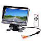 7" TFT LCD 2-CH Digital Rear View Monitor w/ Sunshade + Remote Control (PAL & NTSC)