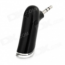 D8 1103 Mini Car 3.5mm Jack Plug Bluetooth V3.0 Hands-free Audio Receiver w/ Stereo Output - Black