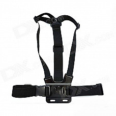 HGYBEST Eelastic Chest Strap and Head Strap Set for GOPRO - Black