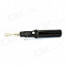 Windproof Alloy Straight Welding Butane Gas Lighter - Black + Silver