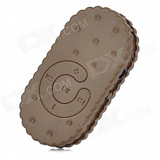 S-What Biscuit Shaped 3.5mm MP3 Player w/ TF - Brown