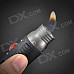 Zinc Alloy Windproof Straight Flame Butane Gas Lighter - Black