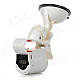 Multi-Function Universal 0.7'' Screen Car Digital Mobile Phone Holder w/ FM Transmitter - White