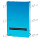 Automatic Release Aluminum Alloy Cigarette Case with Carrying Pouch - Blue (Holds 10)