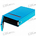 Automatic Release Aluminum Alloy Cigarette Case with Carrying Pouch - Blue (Holds 10)