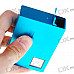 Automatic Release Aluminum Alloy Cigarette Case with Carrying Pouch - Blue (Holds 10)