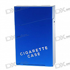 Aluminum Alloy Cigarette Case - Blue (Holds 10)