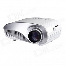 H60 Mini Multimedia LED Projector w/ TV, VGA, AV, HDMI, SD + Remote Control - White